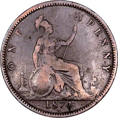 Reverse of 1874 Penny