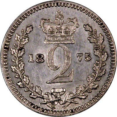 Reverse of 1875 Maundy Twopence
