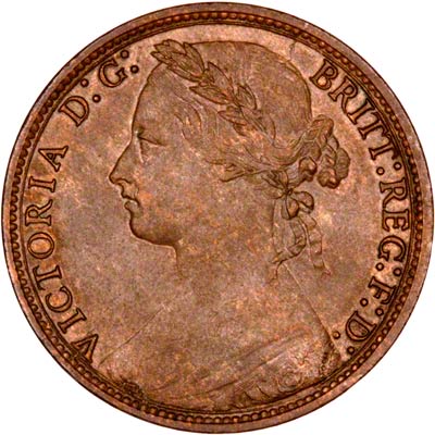 Obverse of 1875 Penny