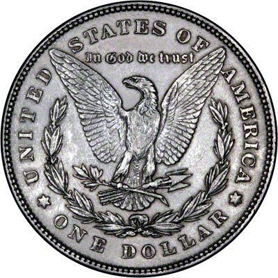 Reverse of 1878 American Morgan Type Silver Dollar