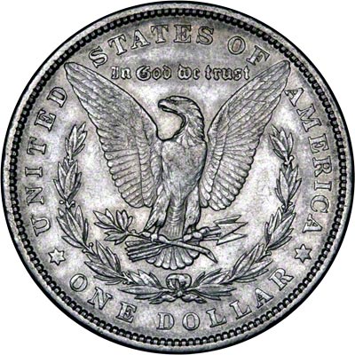 Reverse of 1879 American Morgan Type Silver Dollar
