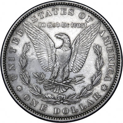 Reverse of 1880 American Morgan Type Silver Dollar