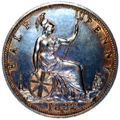 1882-H Victoria Bronze Halfpenny Reverse