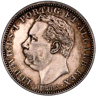 Obverse of 1882 India Rupee