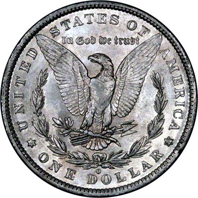Reverse of 1882 - O American Morgan Type Silver Dollar