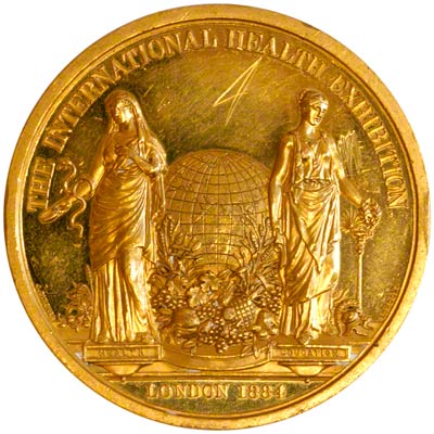 Reverse of 1884 International Health Exhibition Medallion