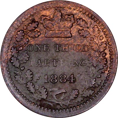 Reverse of 1884 Third Farthing