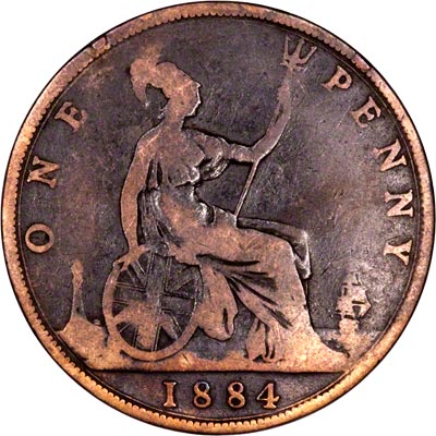 Reverse of 1884 Penny
