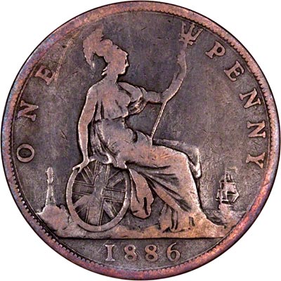 Reverse of 1886 Penny