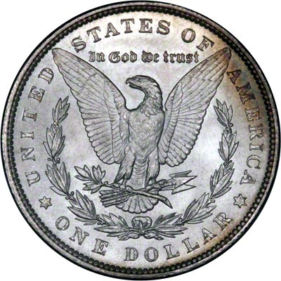 Reverse of 1886 American Morgan Type Silver Dollar