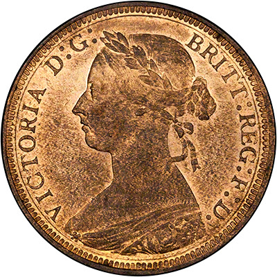 Obverse of 1887 Victoria Half Penny