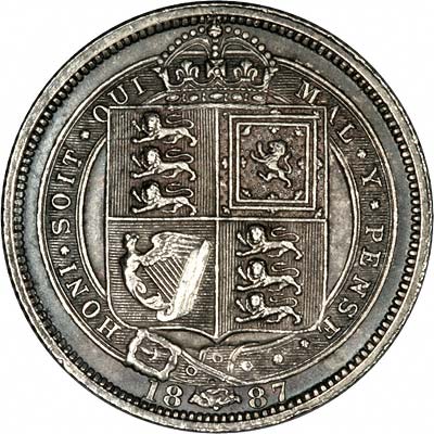 Reverse of 1887 Sixpence