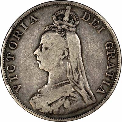 Obverse of 1888 Double Florin