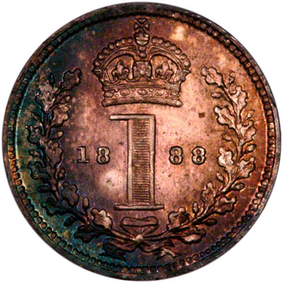 Reverse of 1888 Maundy Penny