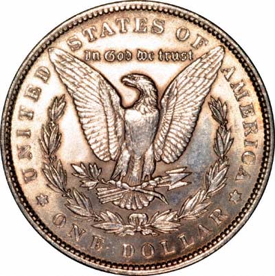 Reverse of 1888 American Morgan Type Silver Dollar