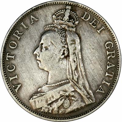 Obverse of 1889 Double Florin