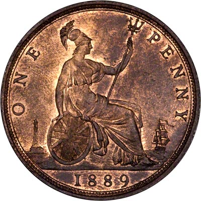 Numerisk erektion Sow 1889 Pennies