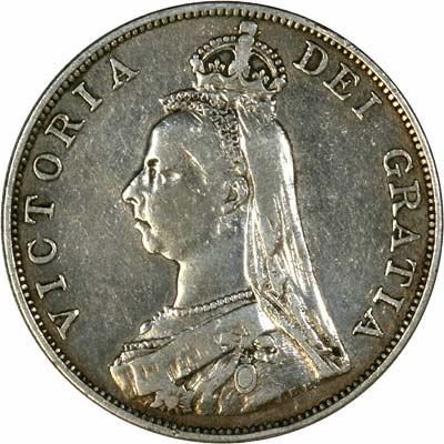 Obverse of 1890 Double Florin