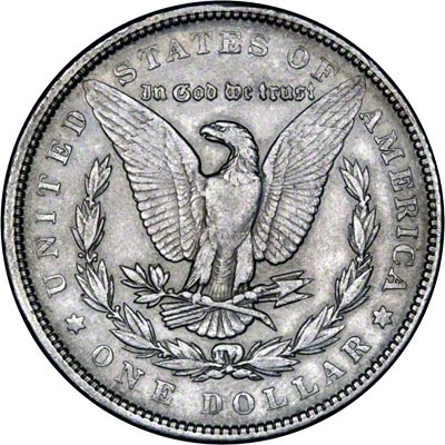 Reverse of 1891 American Morgan Type Silver Dollar