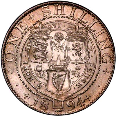 Reverse of 1894 Shilling