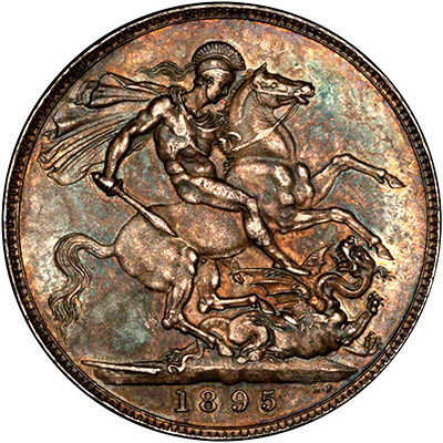Reverse of 1895 Victorian Old Head Crown