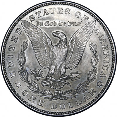 Reverse of 1896 American Morgan Type Silver Dollar