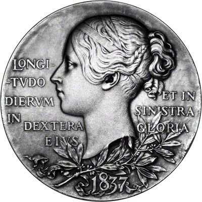 Reverse of 1897 Victoria Diamond Jubilee Silver Medallion