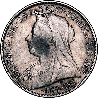 Obverse of 1898 Victoria Old Head Crown