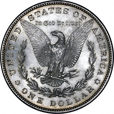 Reverse of 1898 American Morgan Type Silver Dollar