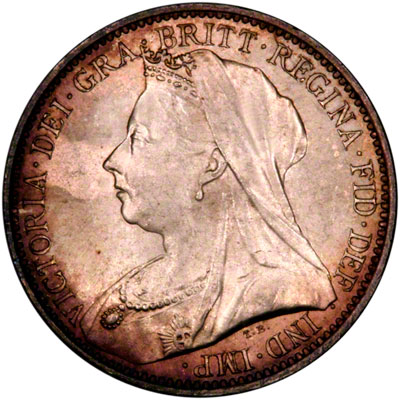 Obverse of 1899 Maundy Fourpence