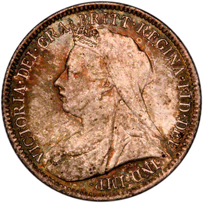 Obverse of 1900 Sixpence