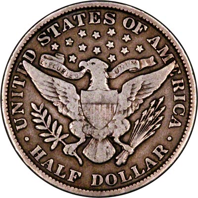 Reverse of 1900 US Barber Half Dollar