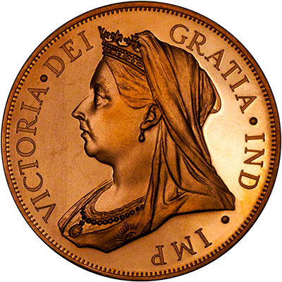 Obverse of 1901 Canada Retro Pattern Bronze Coin Medallion Queen Victoria