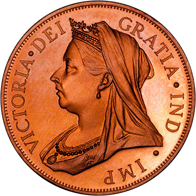 Obverse of 1901 Canada Retro Pattern Copper Coin Medallion Queen Victoria