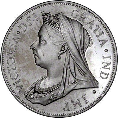 Obverse of 1901 Canada Retro Pattern Silver Coin Medallion Queen Victoria