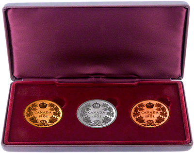 1901 Canada Three Coin Retro Pattern Fantasy Set
