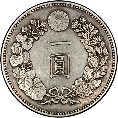 Reverse of 1901 Japan One Yen 