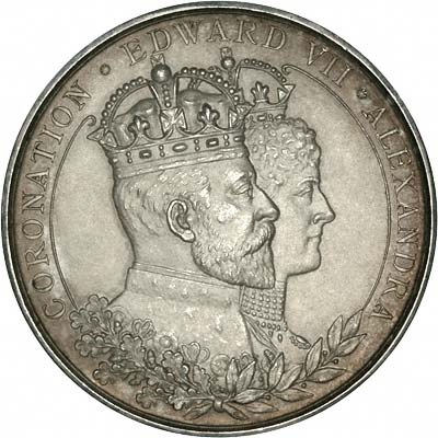 Obverse of 1902 Kettering Coronation Medallion