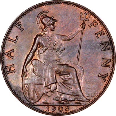 Reverse of 1903 Half Penny