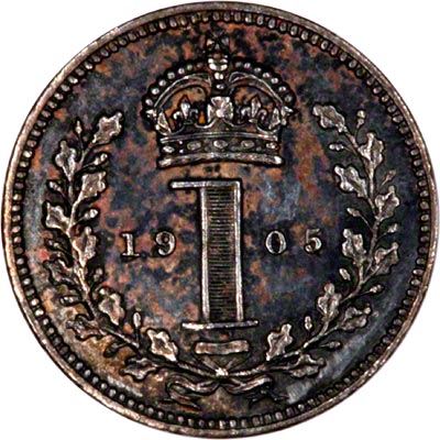Reverse of 1905 Maundy Penny