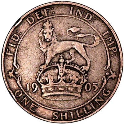 Reverse of 1905 Shilling
