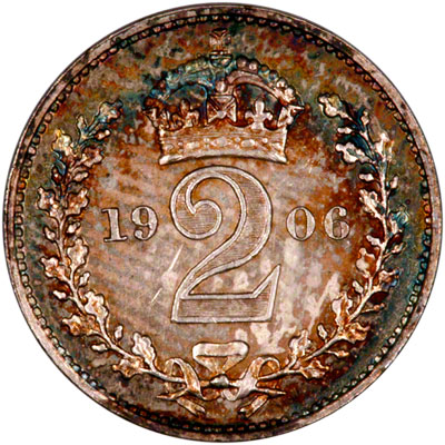 Reverse of 1906 Maundy Twopence