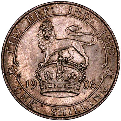 Reverse of 1906 Shilling