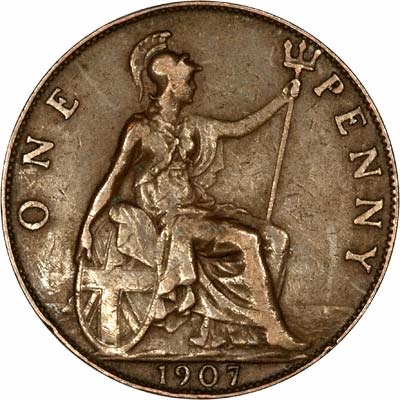 1907 penny coins