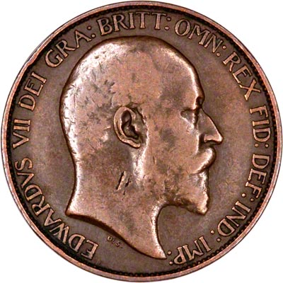 Obverse of 1908 Half Penny