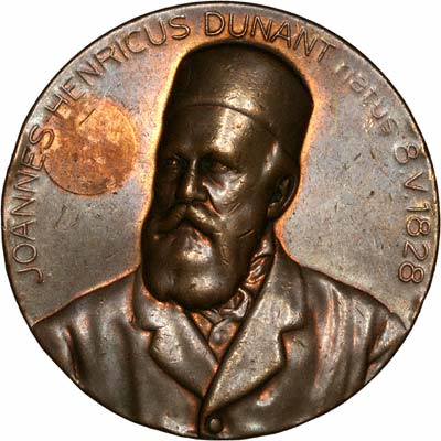 Obverse of 1908 Dunant Medallion