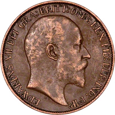 Obverse of 1910 Half Penny