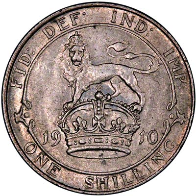 Reverse of 1910 Shilling