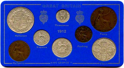 Obverse of 1912 Selected Grade Coin Set