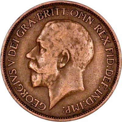Obverse of 1913 Half Penny